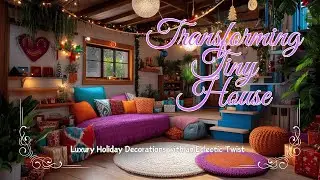 🏠🌟Transforming Tiny House: Luxury Holiday Decorations with an Eclectic Twist 🛋️🎉