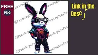 FREE Hip Hop Bunny Clipart, Png Sublimation - FREE Easter Png Transparent - 3d | FreeSvgCrafts