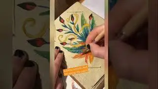 Watercolor fantasy plant finalization, Timelapse painting #shorts #art