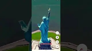 Statue of Liberty on Google Earth 🌎 #statueofliberty#usa#googleearth#map#shorts#trending#like