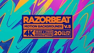 RAZORBEAT MOTION BACKGROUNDS VOL. 5 | 20 Grunge Comic Cartoon Loops, Abstract Hand-Drawn Textures 4K