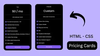 How To Create Pricing Cards  section Using HTML CSS