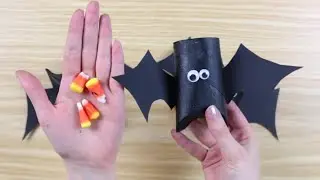 DIY- Halloween Bat Candy Holder 🦇🎃 | Halloween Craft Ideas For Kids | HooplaKidz How To