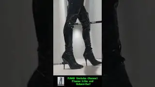 Walking down the hallway in Pleaser thigh high boots (2nd) #asmr #boots #thighhighboots #pleasers