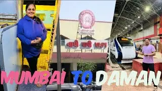 Mumbai to Daman | Vapi railway station|Anniversary trip | Gujrat express🚉|Daman Series 1 -Vlog no 6