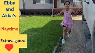Backyard Bliss: Ebba and Akka's Playtime Extravaganza!