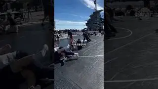 항공모함 갑판에서 레슬링 훈련하는 미국 해군 수병들 수준 ㄷㄷ #레슬링 #해군