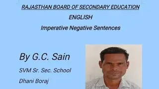 IMPERATIVE NEGATIVE SENTENCES | SCHOOL ACADEMY