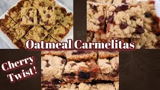 Chocolate and Cherries Caramel Oat Bars: A Yummy Twist on Traditional Oatmeal Carmelitas!