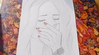 How to draw sad girl drawing how to draw girl face easy drawing girl crying drawing tutorial 