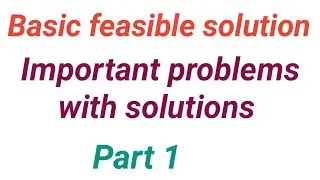 Basic Feasible solution