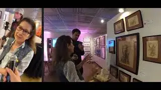 Rebecca Rees showing her artwork at CTN Studios (Rees's Pieces exhibit) 2023
