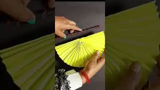 diy Make easy paper fan craft ideas 🪭#art #diy #craft #shorts #viral #youtubeshorts #trending #fan