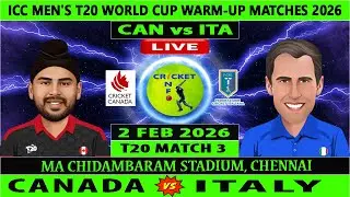 Canada vs Italy | CAN vs ITA Live | 3rd T20I Match of T20 WC Warm up Matches 2026 | ITA vs CAN Live
