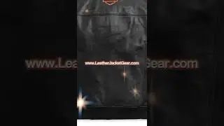 Mens HD MC Mixed Media Bomber Leather Jacket | Harley Davidson Jacket | Leather Jacket Gear #shorts