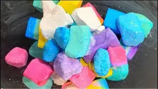Rainbow Dyed Gym Chalk Chunks || Compilation || Satisfying || Powdery || @powdercrumblesasmr3604 