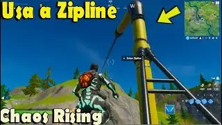 Use a Zipline in different matches - All Zipline Locations - FORTNITE CHAPTER 2 WEEK 9 CHAOS RISING
