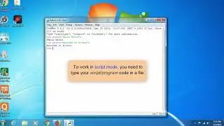 Working in script mode in Python IDLE