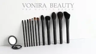 Custom Logo Private Label Makeup Brushes Manufacturer 12PC Luxury Makeup Brush Set Vonira Beauty