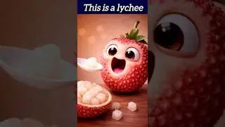 Cute Lychee Fruit Animation 🍓 | Satisfying Lychee Eating Video | Relaxing Fruit Short#shorts #short