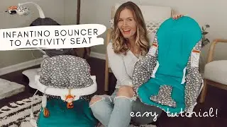 How to Change Infantino 2-in-1 Bouncer to Activity Seat | Easy Tutorial! | Rebecca Marie