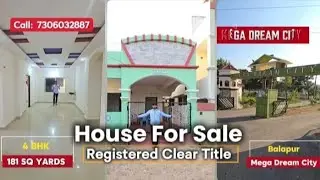 HOUSE FOR SALE IN BALAPUR MEGA DREAM CITY HYDERABAD