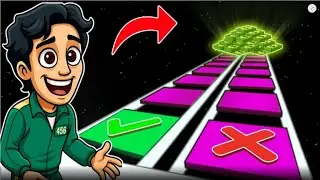 I CHOSE THE WRONG GLASS💥Roblox Glass Bridge PART - 2