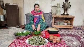 🌱ЖИЗНЬ В ИРАНСКОЙ ДЕРЕВНЕ С РЕЦЕПТОМ ЗЕЛЕНОГО МИНДАЛЯ В ДОЖДЛИВЫЙ ДЕНЬ🌦️