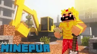 LIVE -MINECRAFT MINEPUR WORKING ON MY CASTLE THRONE AND ELSE.....