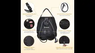 KingCamp Solar Shower Bag for Camping, Lightweight Shower Bag, Durable, Leak-Proof Design