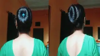 Simple & Easy  Hairstyle For Office F Thin Medium Hair With Saree done by Priyanka Lifestyle 
