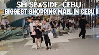 Exploring The biggest Mall in Cebu SM,Seaside Walk (2025) Philippines 🇵🇭 [4K]
