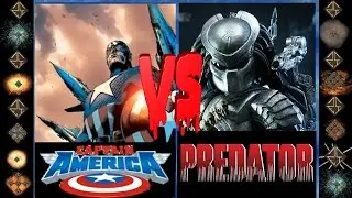 Captain America (Marvel Comics) vs Predtor (Dark Horse Comics) - Ultimate Mugen Fight 2016