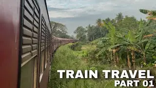 Diesel electrical multiple unit DEMU red Indian train travel part 01