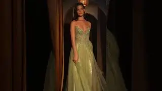 Ladivine CC487 - Sequin Embellished A-Line Evening Dress