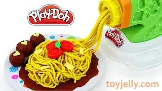Learn Colors Play Doh Pasta Machine Making Spaghetti and Meatballs Surprise Toys Fun For Kids
