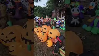 I wonder if he will be concerned this year too! 😂🎃👻 #blowup #halloween #inflatable #inflatables