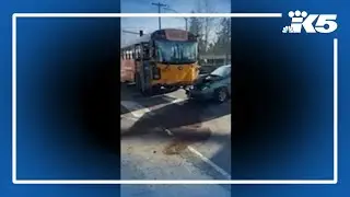 11 students taken to hospital after vehicle crashes into school bus