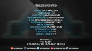 *BEAT* No Sleep (Prod. By Platinum Lewis) [Hipstrumentals.net]