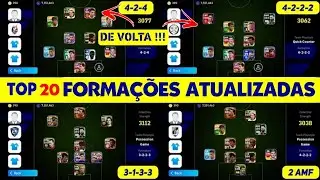 Melhores Formações eFootball 2024 Mobile ❤️ Formação 4-2-4 ??