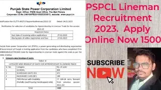 PSPCL Assistant Lineman(ALM) 1500 vacancy 2023 I Full details Now Watch full Video