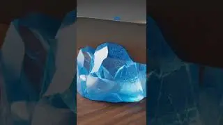 Jagged Crystal in Solid Ice