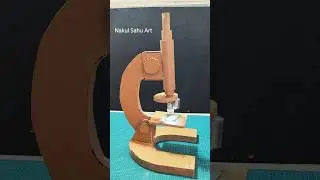 how to make microscope working model for science project exhibition from cardboard #shortsfeed