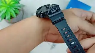 Casio Youth Analog-Digital Combination Black Dial Black Resin