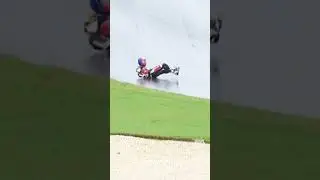 A CLOSE CALL! Hayden Schultz skillfully avoids Trevor Standish as he slides past #motorcycle