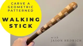 CARVE a WALKING STICK with GEOMETRIC PATTERN