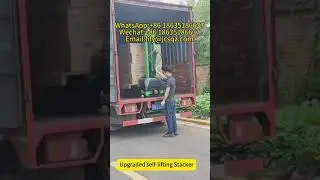 Upgrade Self-lifting Electric Stacker #stacker #forklift #truck #machine #loading #transport