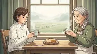 Morning Fog Over the Fields &mdash; Heating Milk and Letting the Day Begin  Soft Moment Ghibli StyleVideo