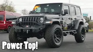 Loaded Lifted 2023 Rock Ridge Jeep Wrangler - Sky One-Touch Top - 37'' KM3 Tires!
