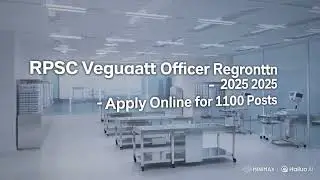 RPSC Veterinary Officer Recruitment 2025 - Apply Online for 1100 Posts
